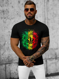 Camiseta de hombre negra OZONEE O/T138/3Z
