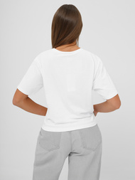 Camiseta de mujer blanco-negro OZONEE JS/RJ77247