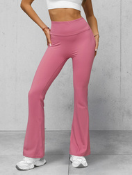 Leggings para mujer con piernas anchas rosa-oscuro OZONEE JS/17K588/111
