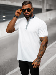 Polo de hombre blanca OZONEE O/DA803