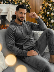 Chándal velour de hombre grafito OZONEE JS/8C1169/6Z