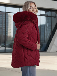 Chaqueta de mujer burdeos OZONEE JS/16M9296/06