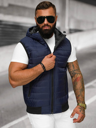 Chaleco de hombre azul marino OZONEE JS/MY88Z
