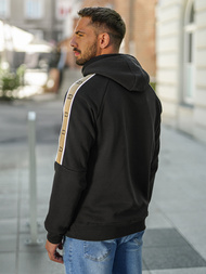 Sudadera de hombre negra OZONEE JS/8B1730/3