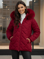 Chaqueta de mujer burdeos OZONEE JS/16M9296/06Z