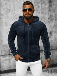 Sudadera velour de hombre azul marino OZONEE JS/8B1168/25