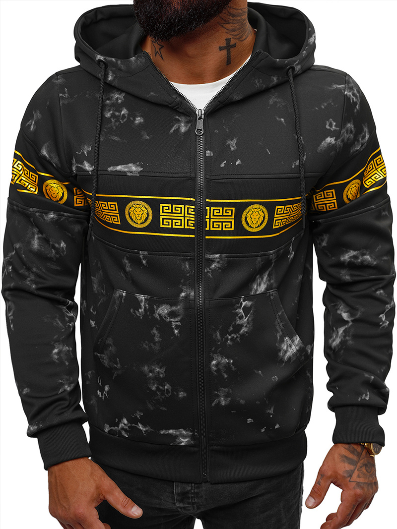 Sudadera de hombre negra OZONEE JS/B8125