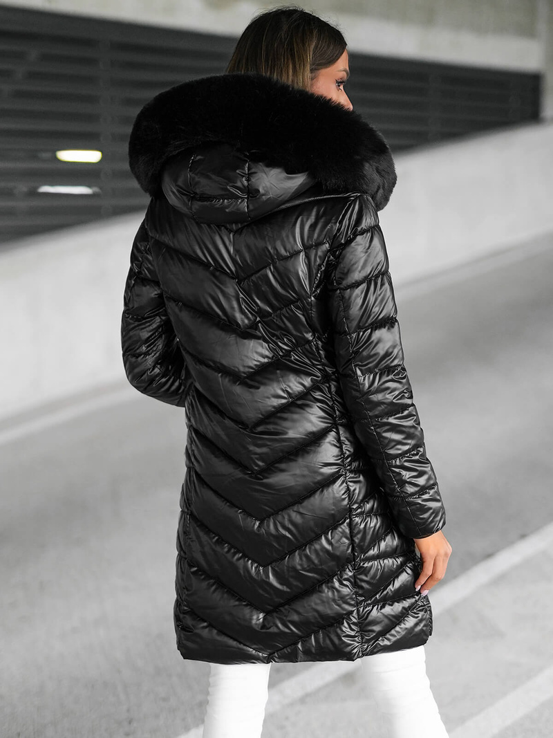 Chaqueta de mujer negro OZONEE JS/16M9100/392Z