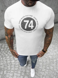 Camiseta de hombre blanco OZONEE NB/3003Z