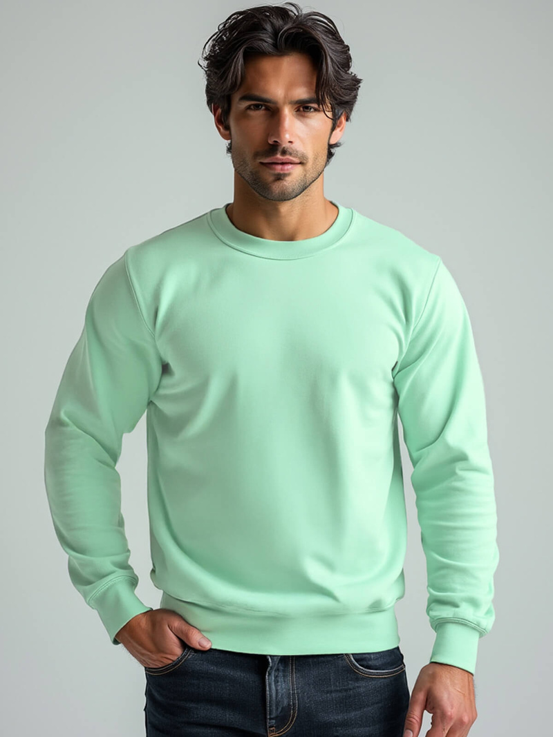 Sudadera de hombre menta OZONEE JS/2001-10Z