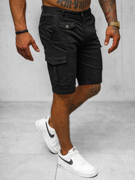 Pantalones cortos chinos de hombre negras OZONEE NB/MP0188N