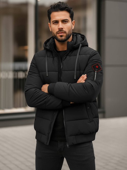 Chaqueta de invierno de hombre negra OZONEE JS/31M5031/392Z