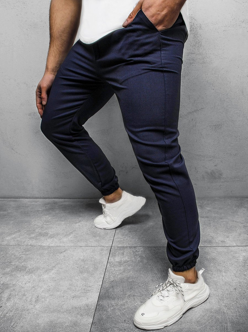 Pantalón chino de hombre azul marino OZONEE DJ/5539