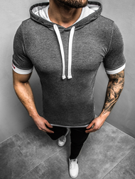 Camiseta de hombre gris oscuro OZONEE O/1273Z