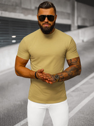 Camiseta de hombre beige OZONEE NB/MT3001