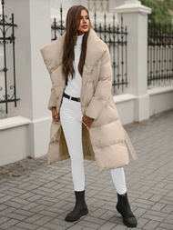 Chaqueta de mujer beige OZONEE JS/M737/62Z