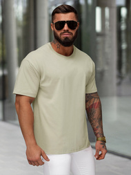 Camiseta de hombre beige OZONEE JS/67T1298/2
