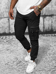 Pantalón chino jogger de hombre negras OZONEE NB/MP0201N
