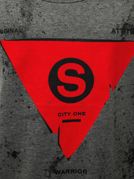 Camiseta sin mangas de hombre grafita OZONEE JS/SS11057Z