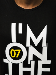 Camiseta sin mangas de hombre negra OZONEE JS/KS2078Z