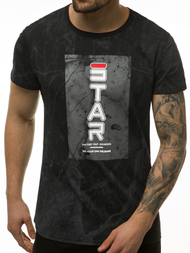 Camiseta de hombre negra OZONEE JS/SS10927