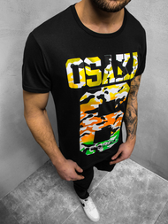 Camiseta de hombre negra OZONEE JS/KS1958Z