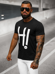Camiseta de hombre negra OZONEE O/T1261/3