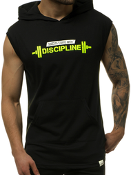 Camiseta sin mangas de hombre negro-amarilla OZONEE MACH/M1211