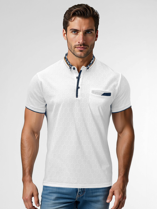 Polo de hombre blanca OZONEE O/QQ923