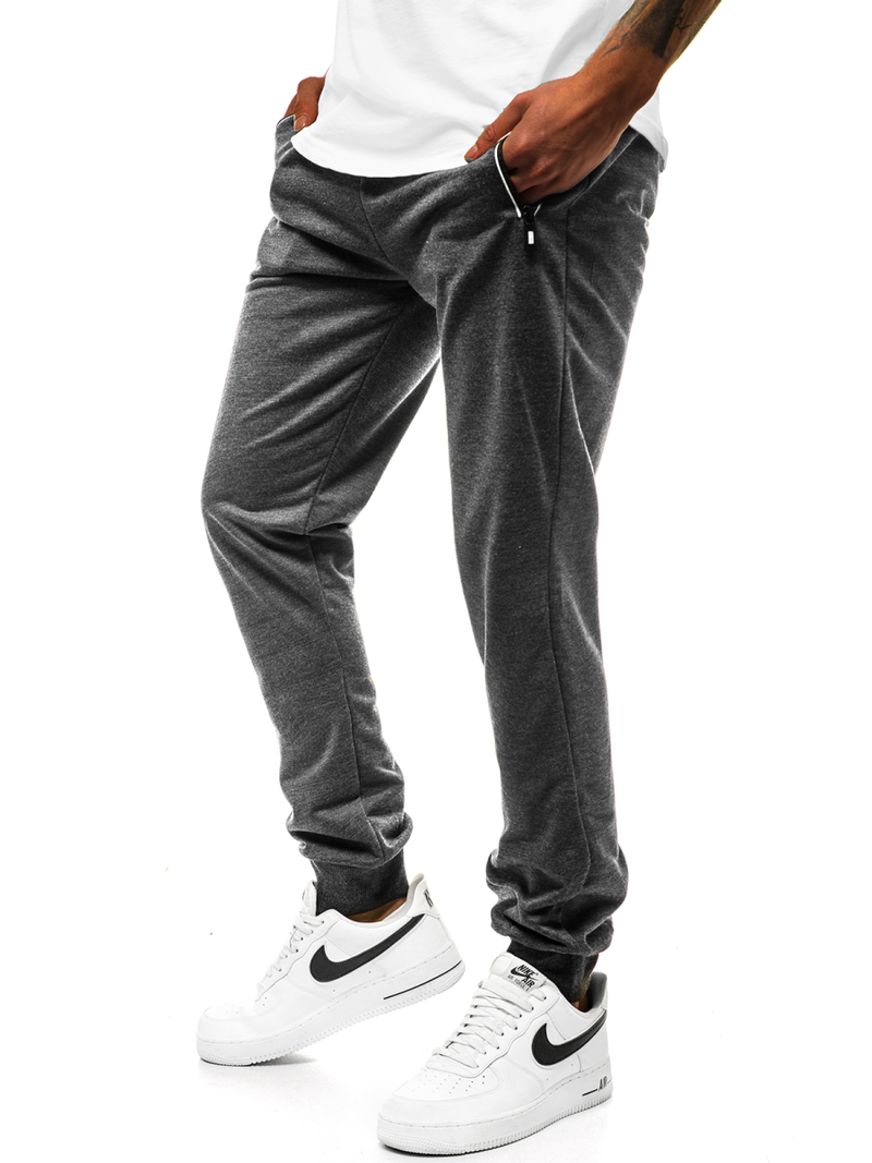 Pantalón de chándal de hombre gris oscuro JS/XW001S