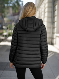 Chaqueta de mujer negra OZONEE JS/16M9101/392Z