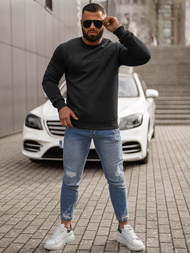 Sudadera de hombre negra OZONEE JS/8B1360/3