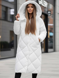 Chaqueta de mujer blanca OZONEE JS/5M3173/281Z