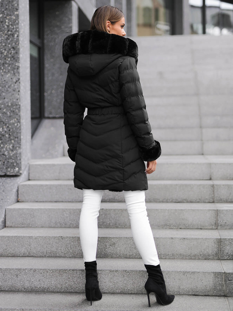 Chaqueta de mujer negra OZONEE JS/5M3156/392