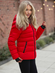 Chaqueta de mujer roja OZONEE JS/M769/270Z