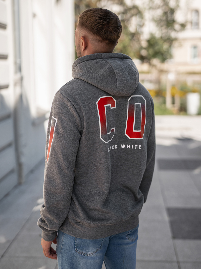 Sudadera de hombre grafito OZONEE JS/8B1739/5