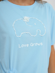 Camiseta de mujer azul claro OZONEE JS/RJ77247