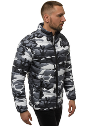 Chaqueta de hombre gris-camuflaje OZONEE JS/SM80Z
