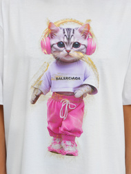 Camiseta de mujer blanco OZONEE DJ77423