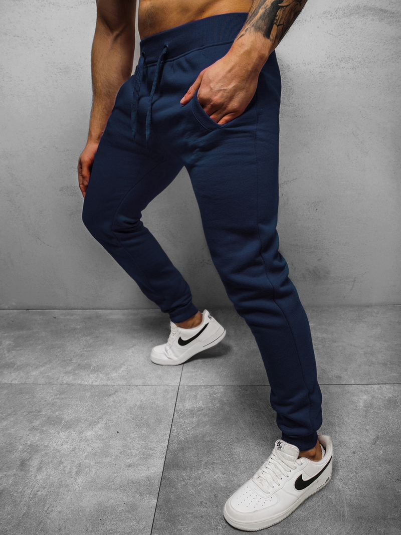 Pantalón de chándal de hombre azul marino OZONEE JS/XW01Z