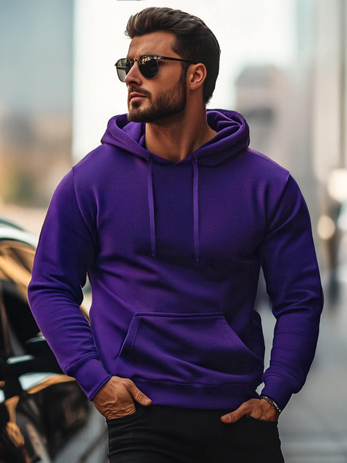 Sudadera de hombre violeta OZONEE JS/2009Z