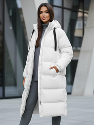 Chaqueta de mujer blanca OZONEE JS/5M3163/281Z