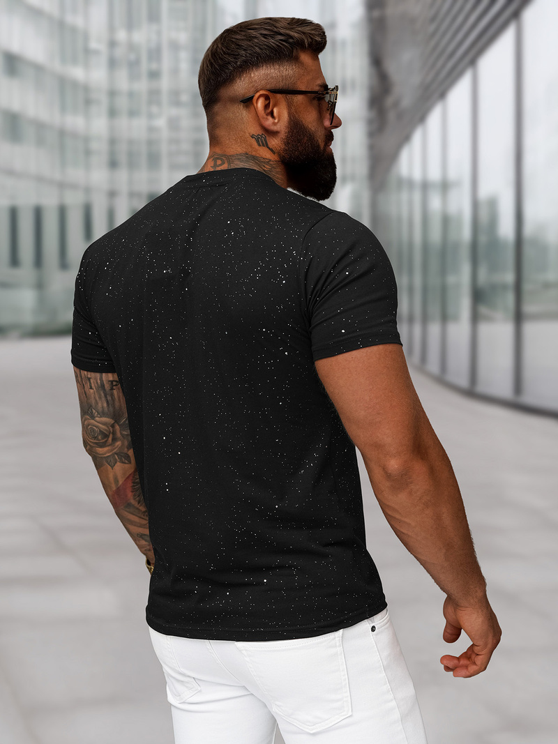 Camiseta de hombre negras OZONEE O/QQ1389