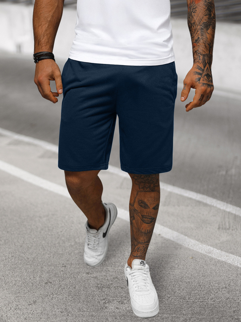 Pantalón corto de hombre azul marino OZONEE JS/8K100/25Z