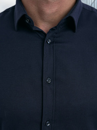 Camisa de hombre azul marino OZONEE V/V188Z