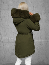 Chaqueta de mujer en verde OZONEE JS/16M9062/136Z