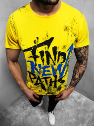 Camiseta de hombre amarilla OZONEE JS/KS2013Z