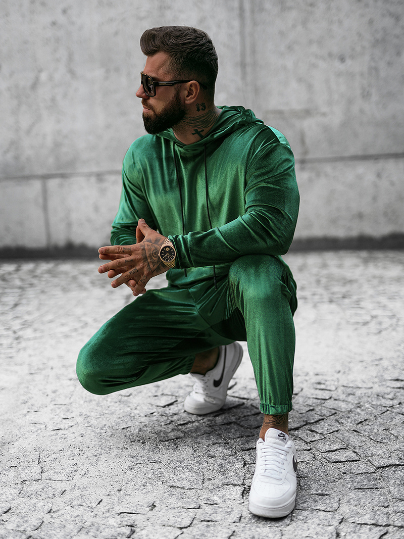 Chándal de hombre verde OZONEE O/D7517