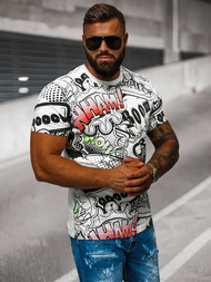 Camiseta de hombre blanco OZONEE O/T137/1