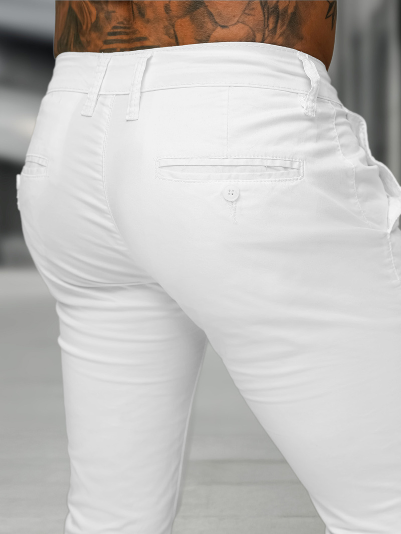 Pantalón de hombre blancos OZONEE BL/SK222/2